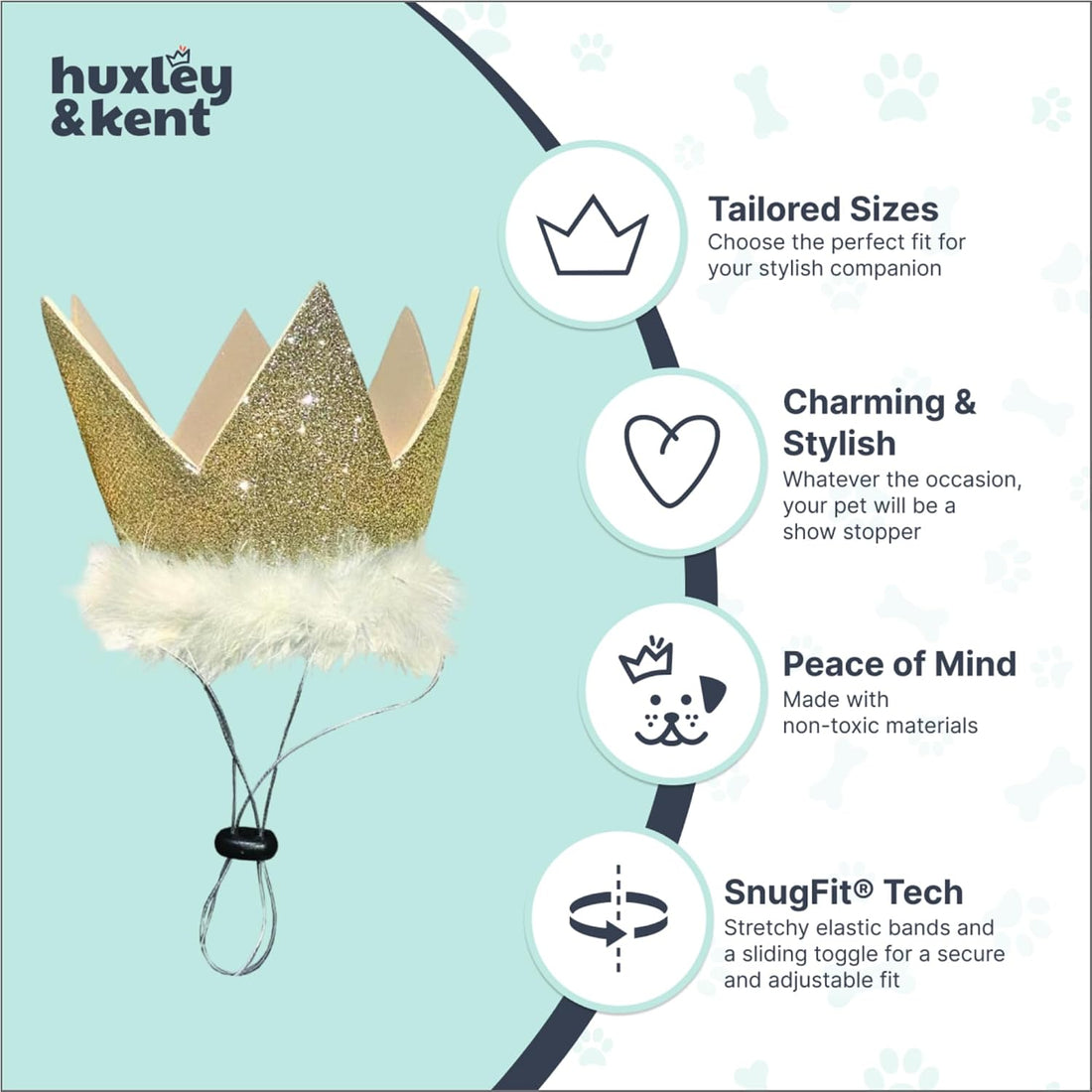 Huxley & Kent Party Crown Hat for Dogs & Cats