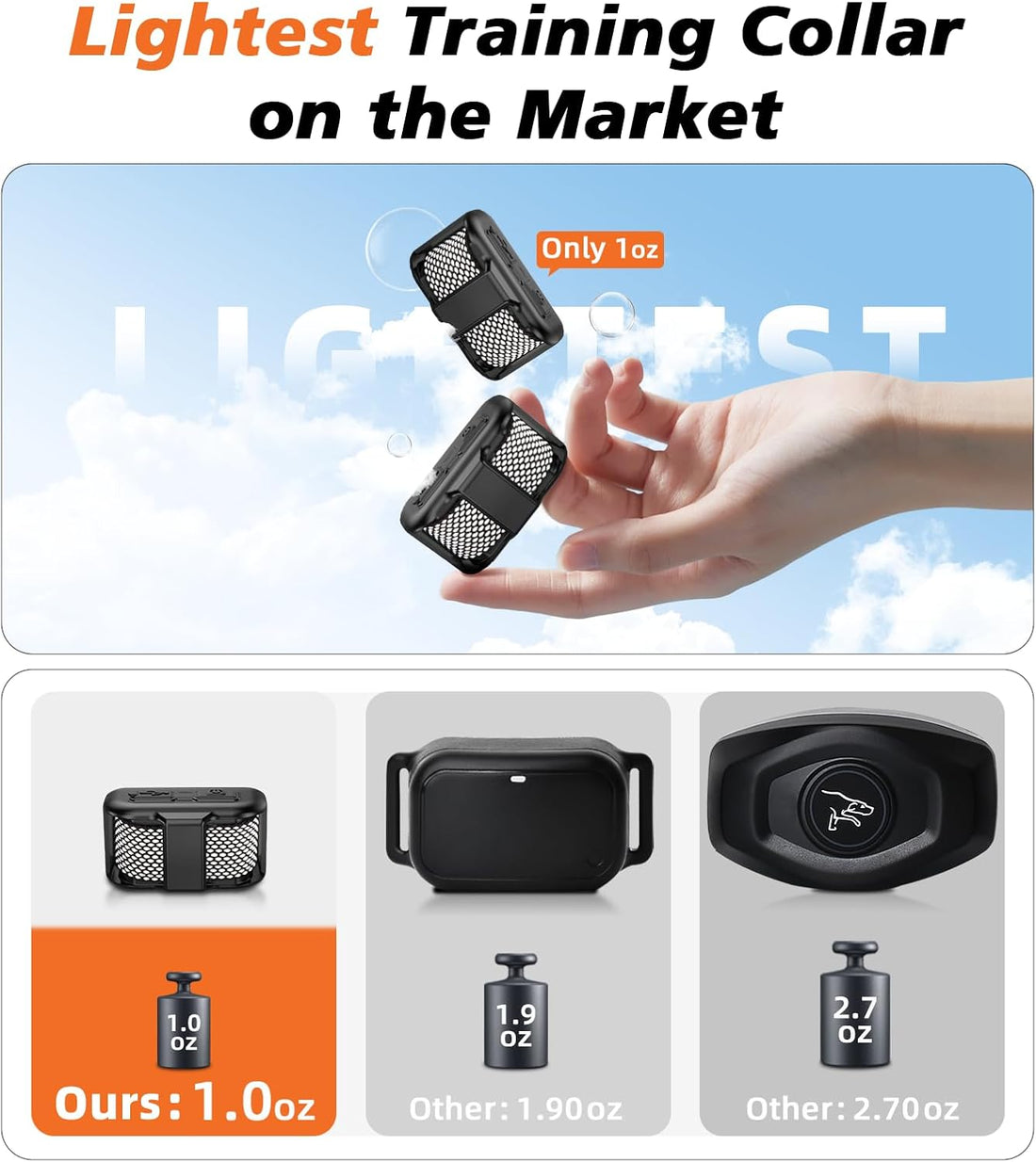 Tiniest Cat Shock Collar, Lightest Cat Training Collar with Remote