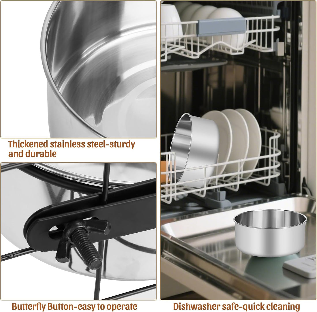 Dog Crate Water Bowls No Spill