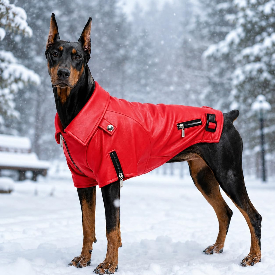 Lovelonglong Cool Dog Leather Jacket
