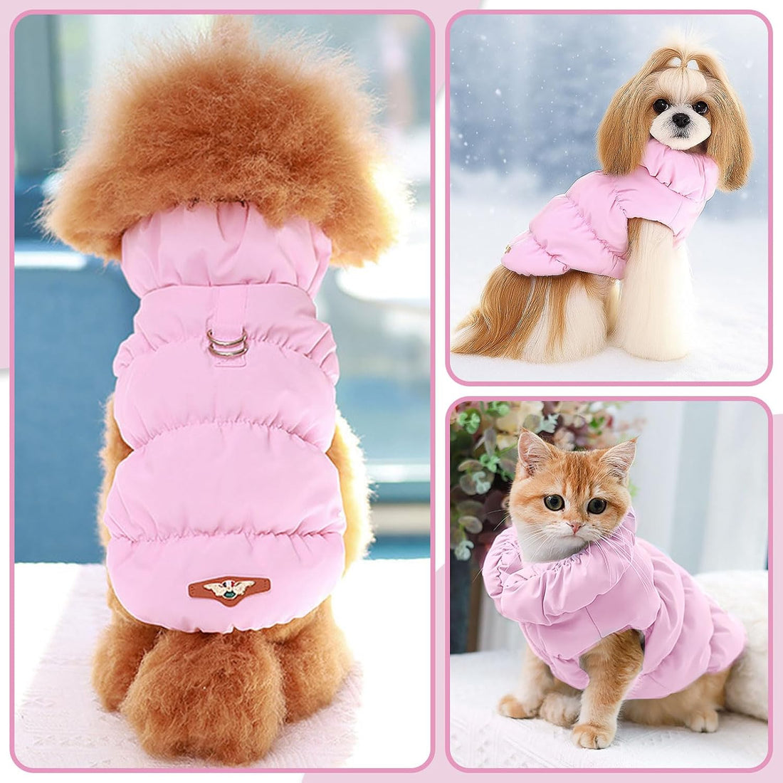 ABRRLO Warm Fleece Dog Jacket Coat for Small Medium Dog Winter
