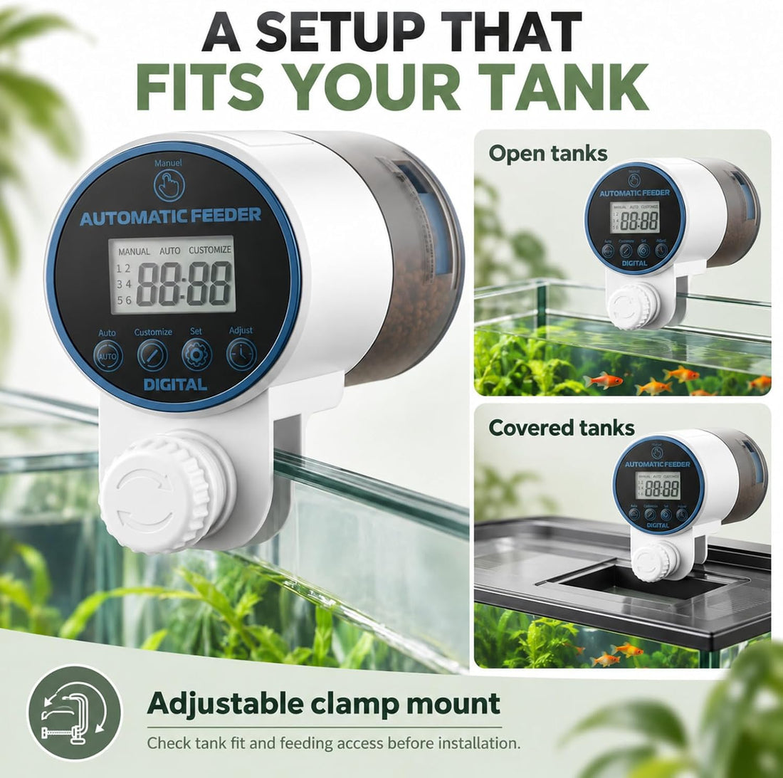 Automatic Fish Feeder with 1080P Camera