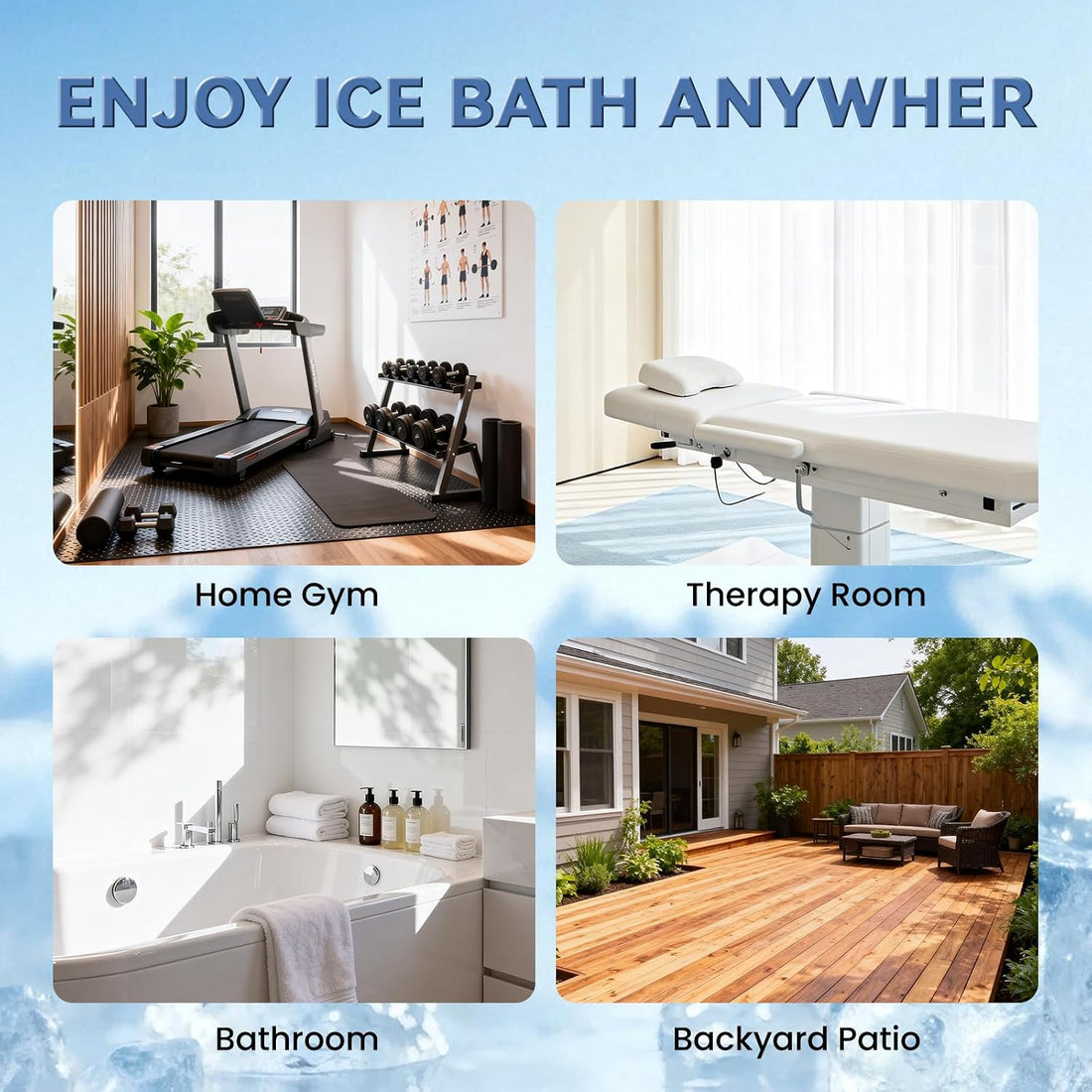 Poafamx Ice Bath Chiller 1/3 HP with External Filter & Water Pump