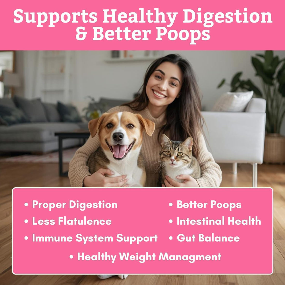 Probiotics for Dogs and Cats with Prebiotics, 4 Oz