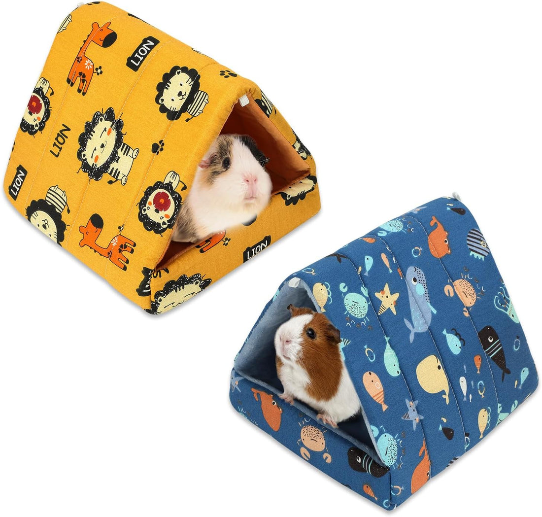 YUEPET Guinea Pig Bed 2 Pack, Warm Guinea Pig Hideouts
