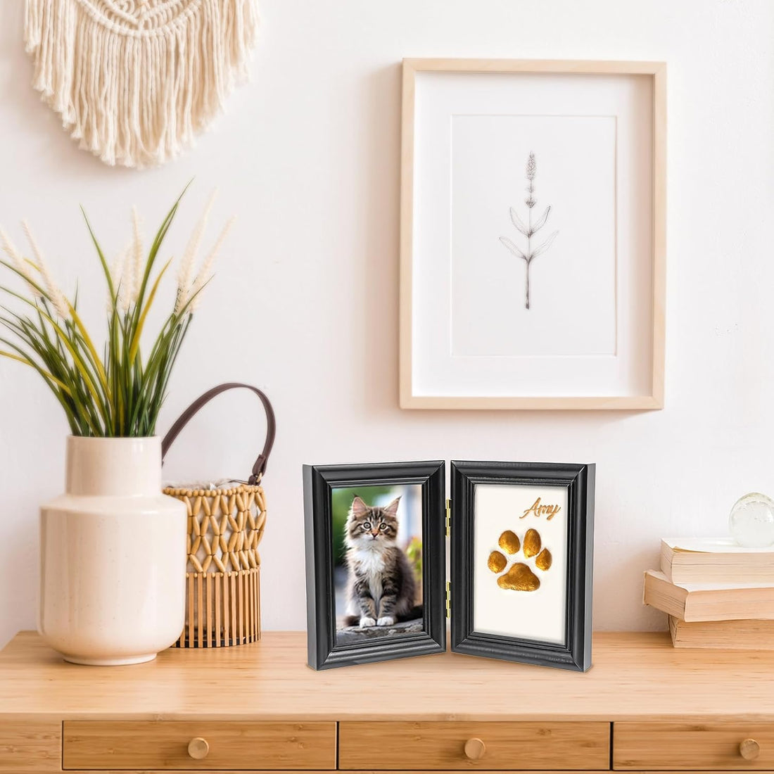 Avont Paw Print Kit, Pet Memorial Keepsake with Frame