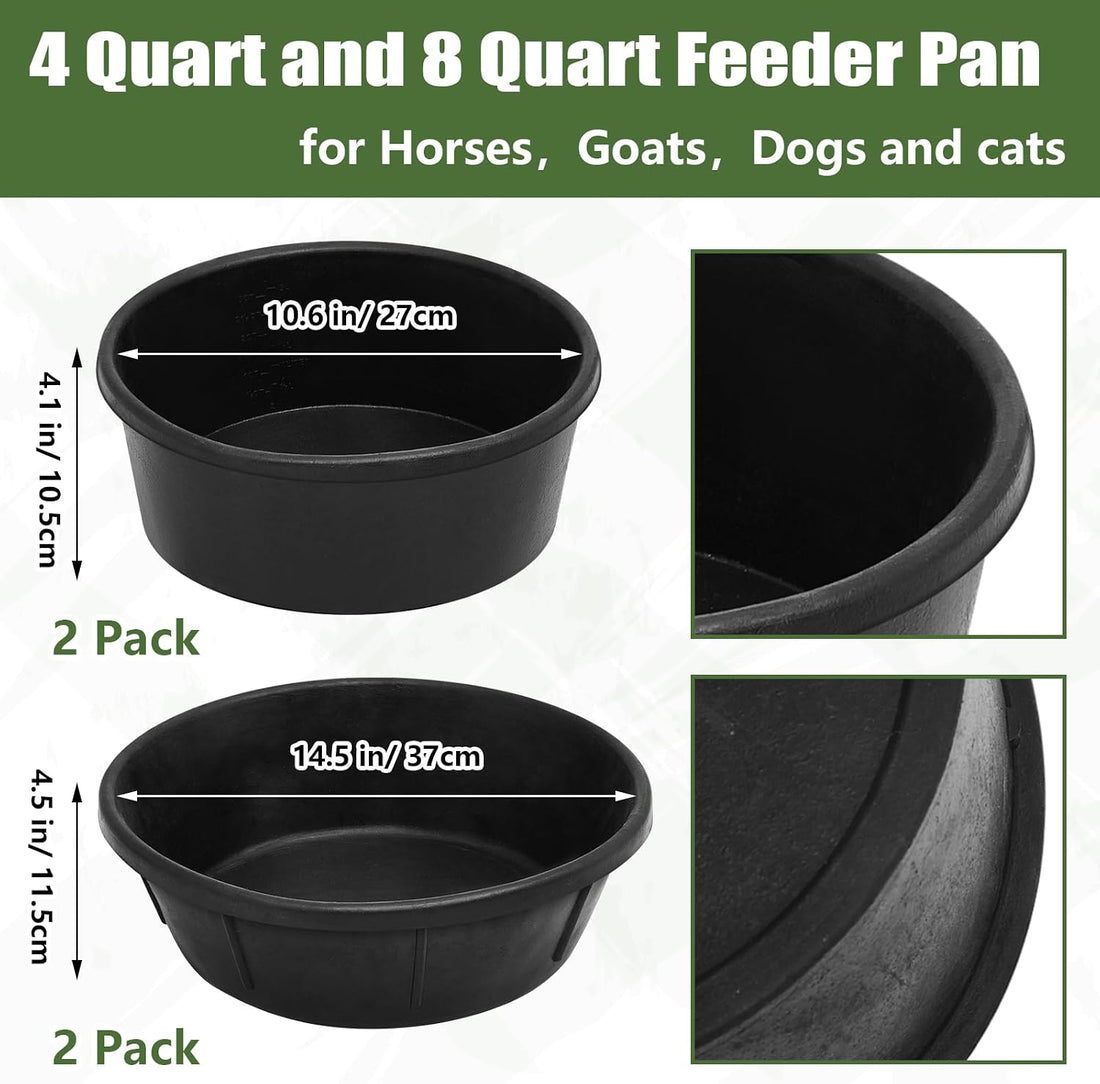 Sadny 4 Pcs Rubber Feed Pan