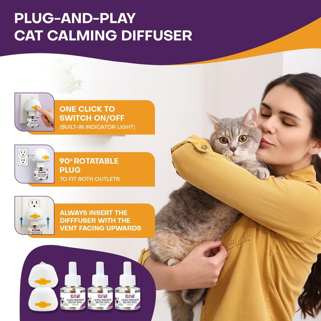 Cat Calming Diffuser Kit 2 Plug-in Diffusers & 3 Refills