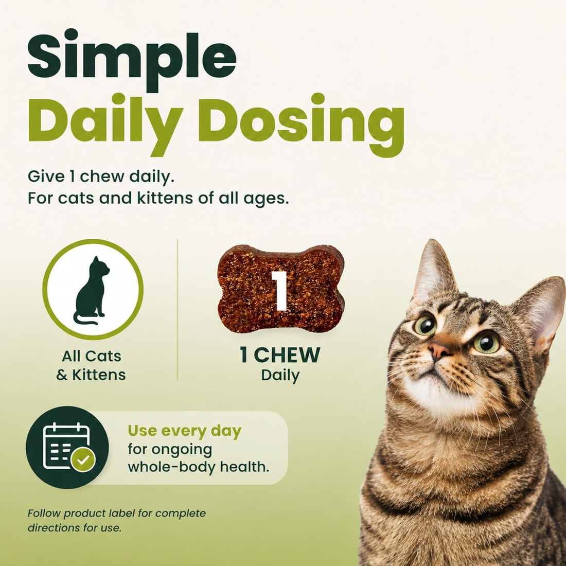 VetriScience 27+ Active Health Chewable Tablets for Cats, Fish