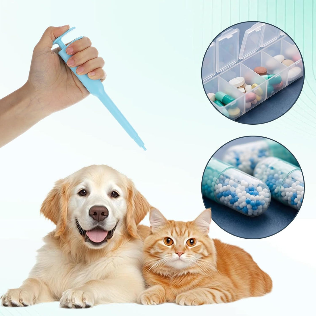 Lndip Cat Pill Shooter Pet Medicine Dispenser Soft Tip Tablet Pusher