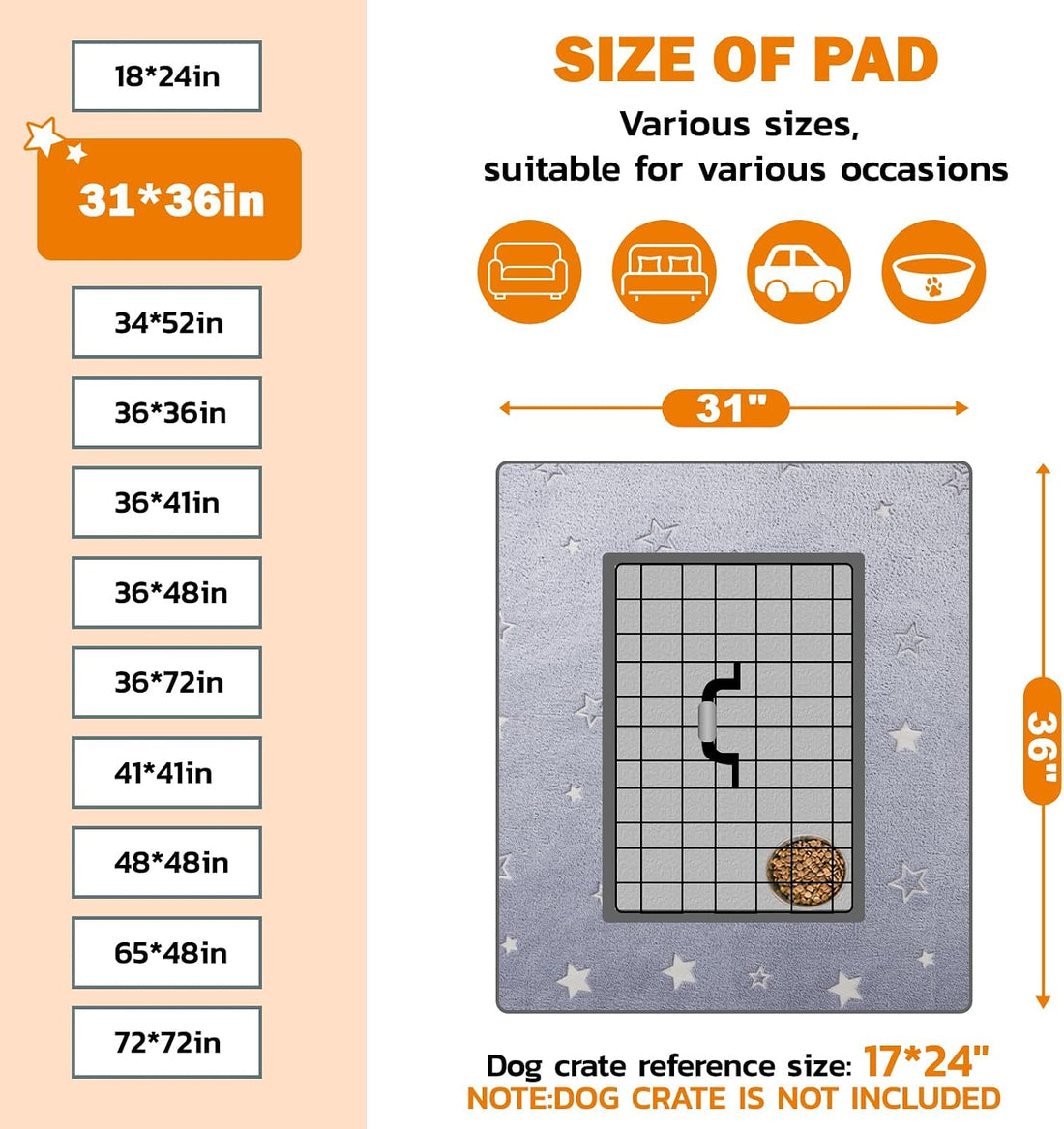 LOOBANI 31 x 36 Washable Pee Pads for Dogs 2 Packs for Playpen