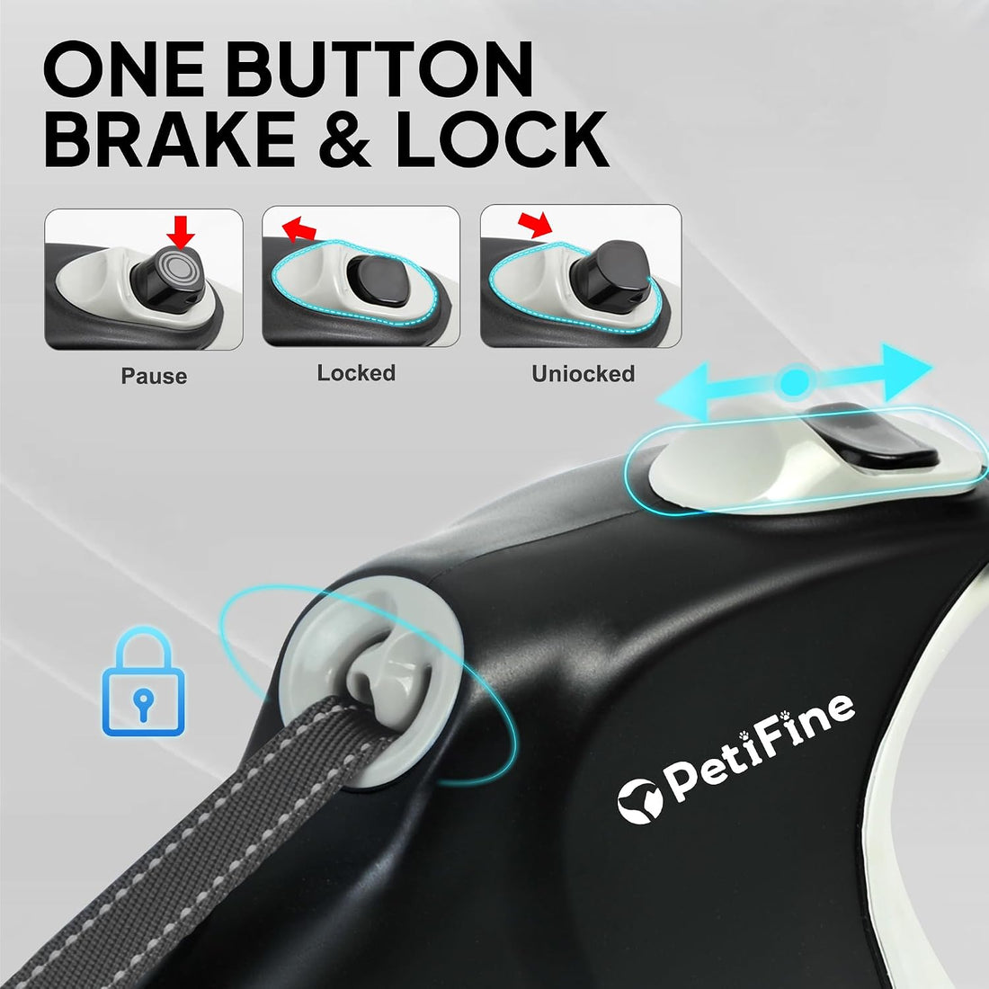 PetiFine Upgraded Retractable Dog Leash 26FT