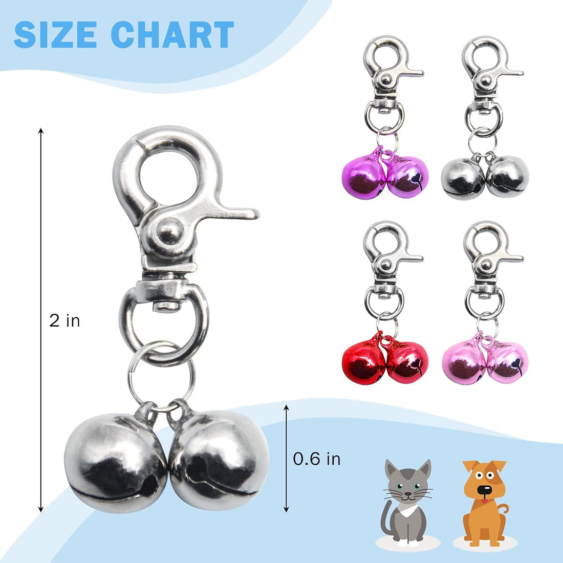 SCENEREAL Bells for Dog Collars