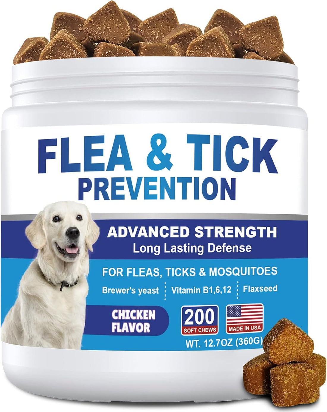 Flea and Tick Prevention for Dogs Chewables 200Ct