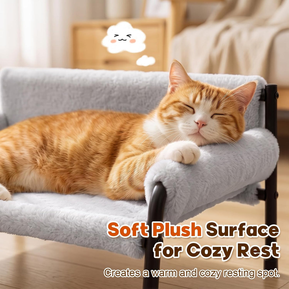 Elevated Cat Couch Bed for Indoor Cats