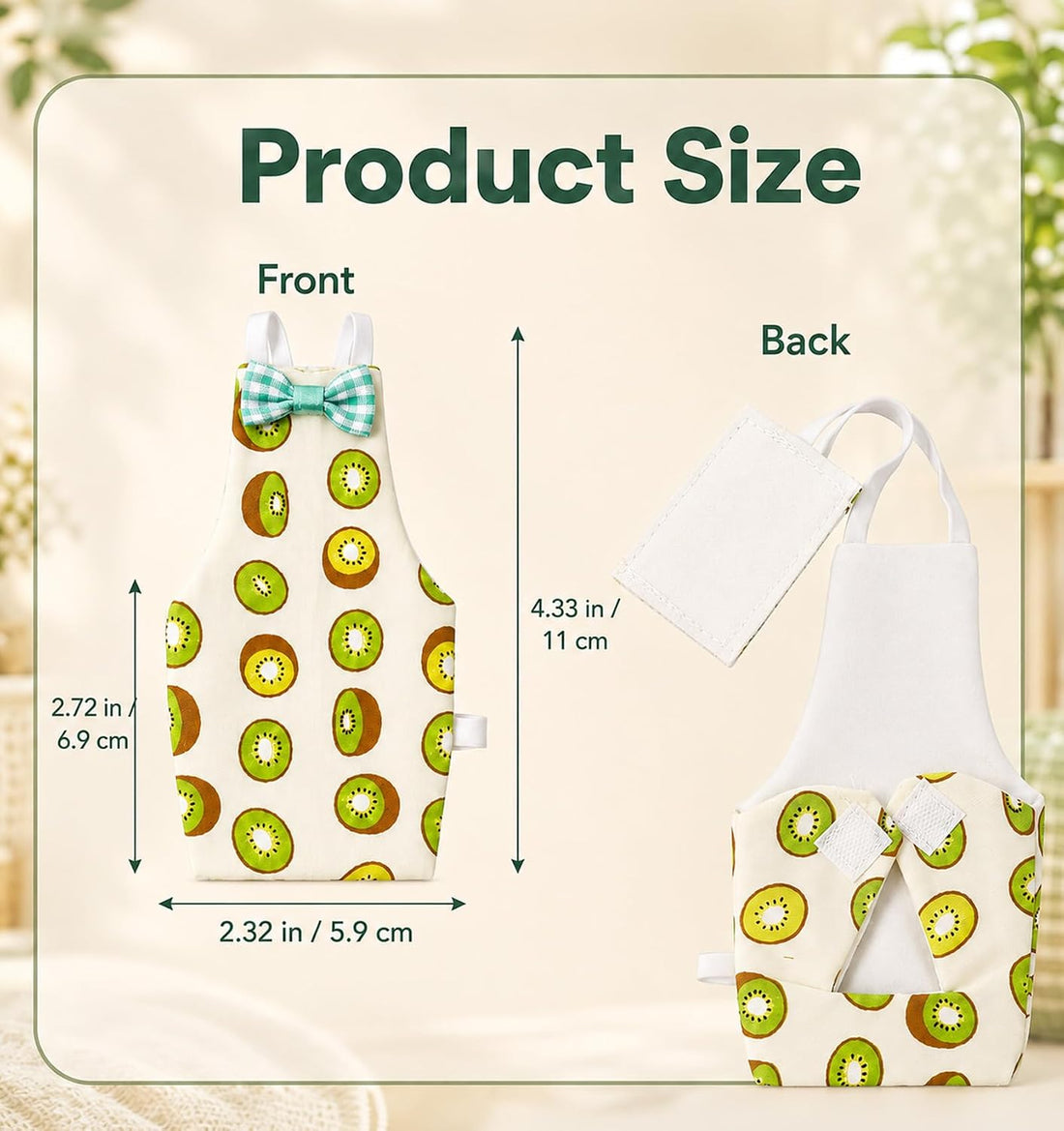 6 Pcs Cockatiel Diaper, Bird Diaper Adjustable Straps Anti-Leak