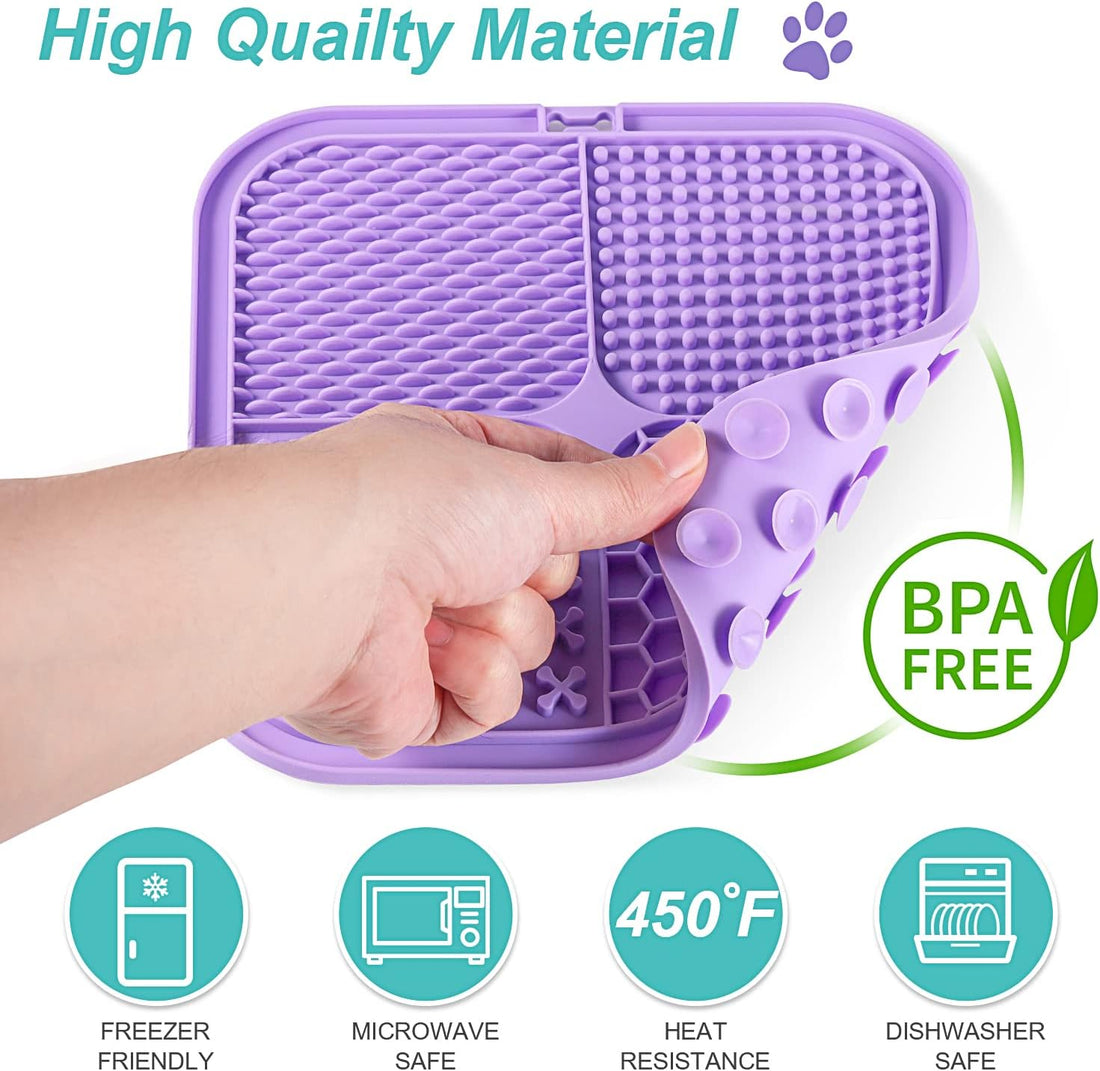 LUKITO Lick Mat for Dogs & Cats 2 Pack with Suction Cups