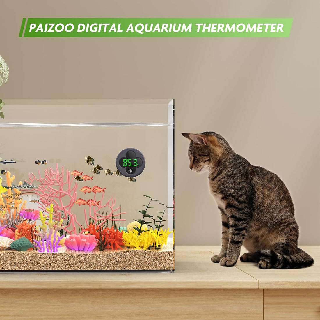 PAIZOO Wireless Aquarium Thermometer Accurate ±0.9℉