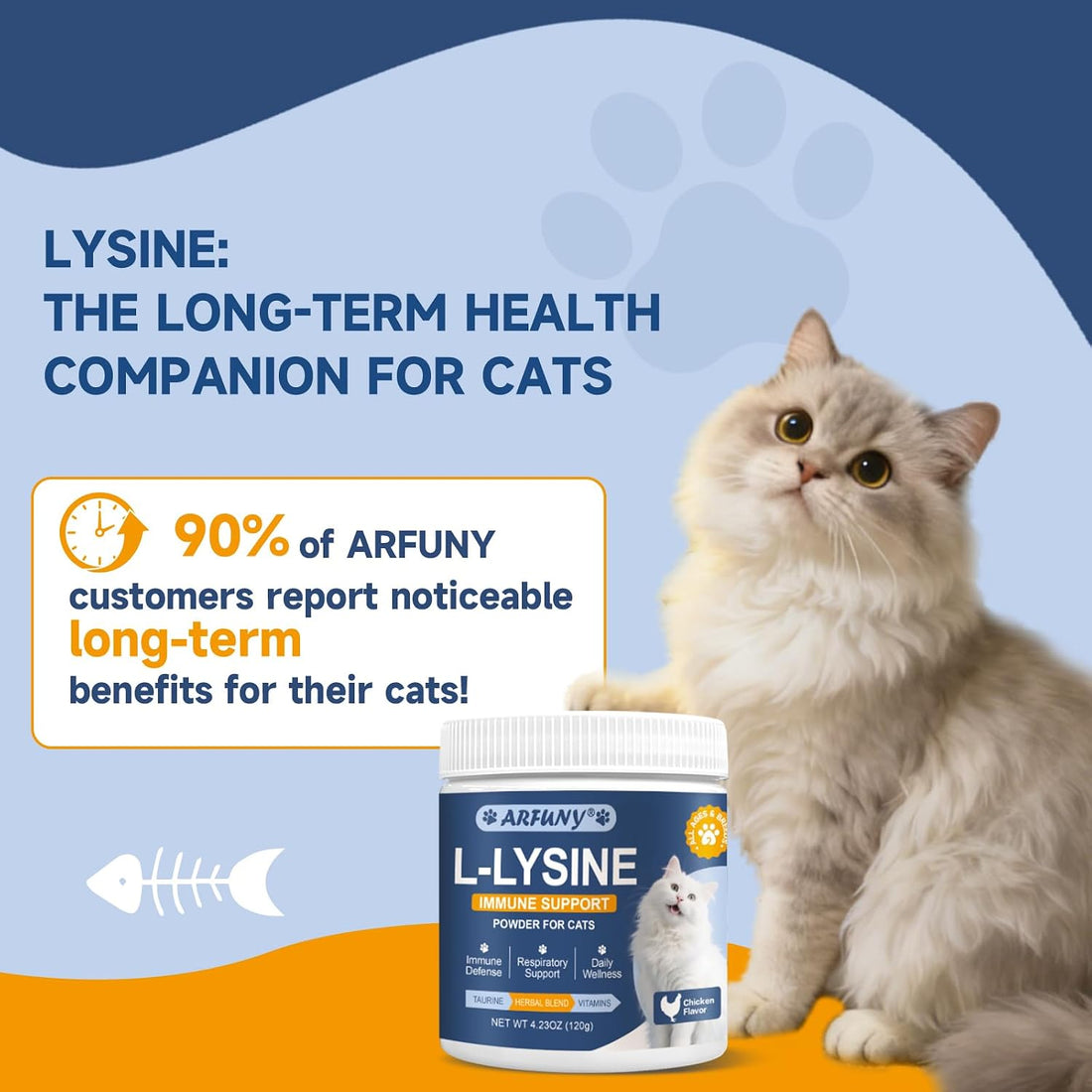 L-Lysine for Cats, Support Immune System, Respiratory, Eye Health