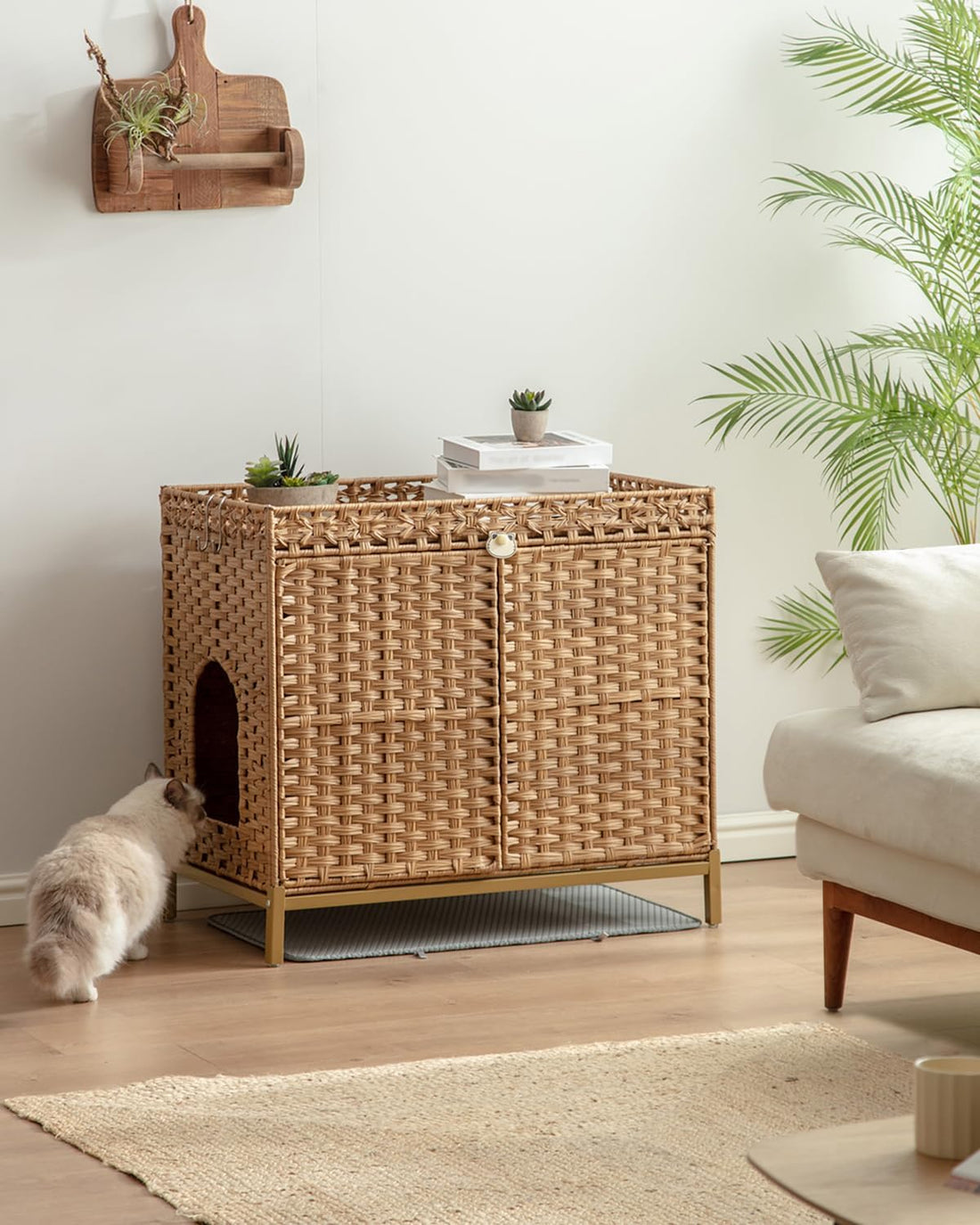SETVSON Cat Litter Box Enclosure Furniture