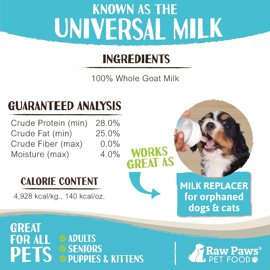 Raw Paws Goat Milk Powder & Bone Broth for Dogs and Cats Bundle