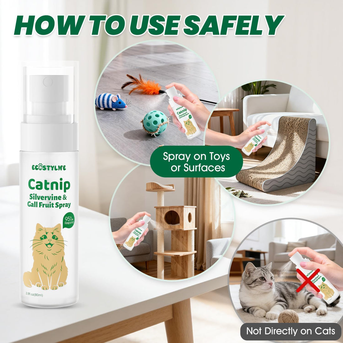 Upgraded Catnip Spray for Indoor Cats 2.8 fl oz