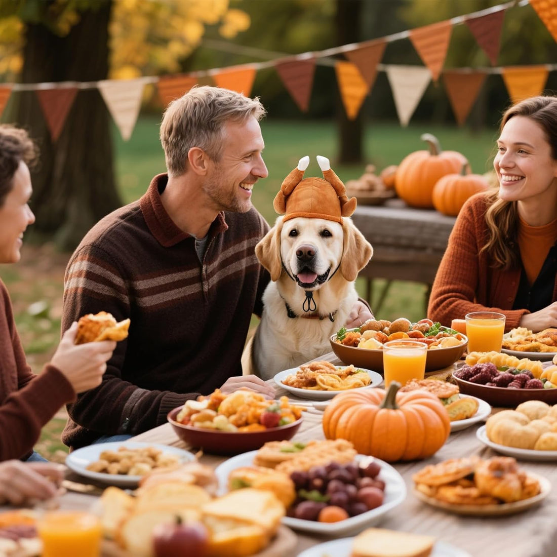 BWOGUE Medium Dog Thanksgiving Turkey Adjustable Party Hat