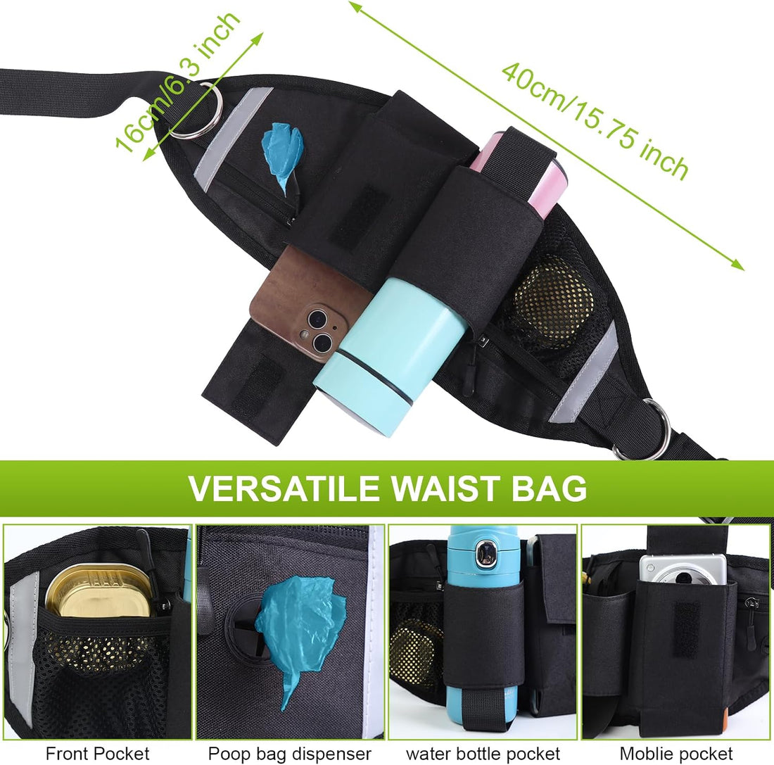 Hands Free Dog Leash, Waist Leash for Dog Walking, Running, Jogging