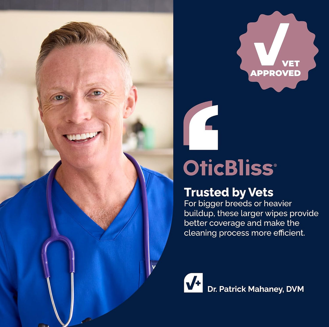 Vetnique Oticbliss Cat & Dog Ear Wipes
