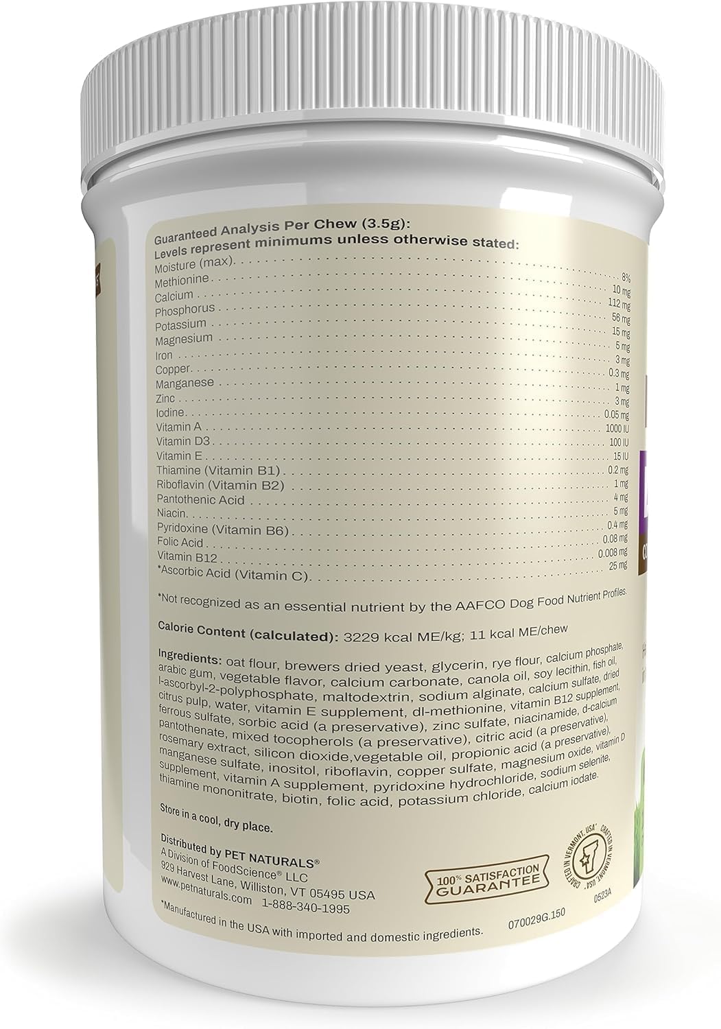 Pet Naturals Daily Multivitamin for Dogs – 21 Essential Nutrients