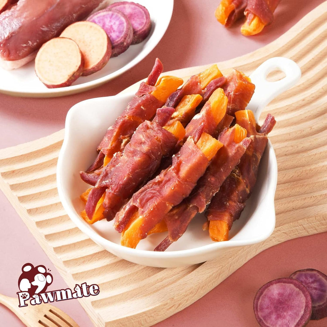 Pawmate Duck Double Purple Sweet Potato Wraps Dog Treats