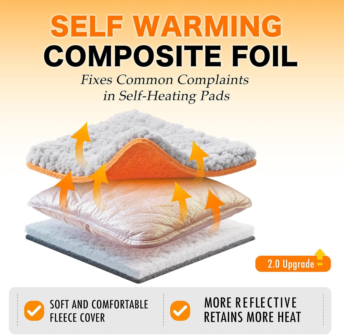 WanpeeGoo Self Warming Cat Bed, Heated Cat Bed