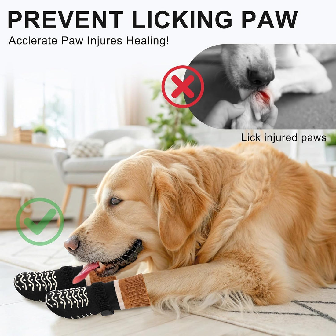 BEAUTYZOO Anti Slip Dog Socks