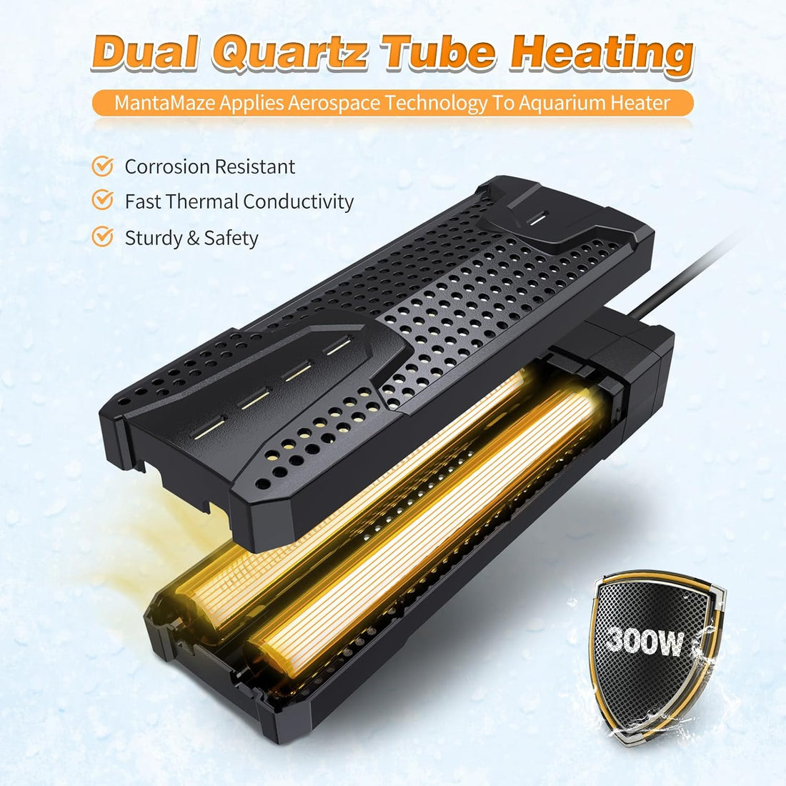 Submersible Aquarium Heater,300W/500W/800W/1000W Fish Tank Heater