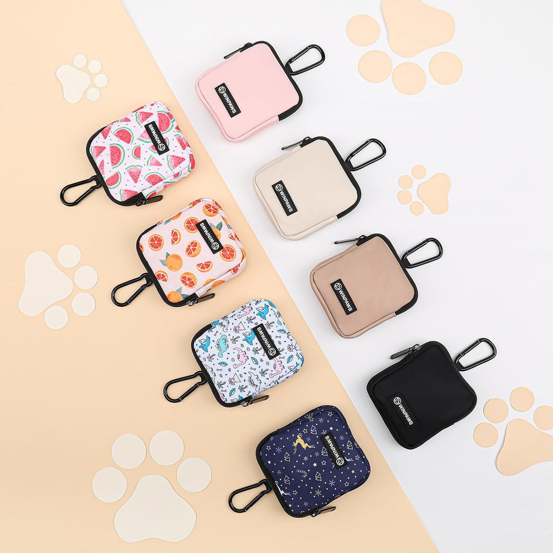 Dog Treat Pouch with Training Clicker,Waterproof Nylon Fabric Poop