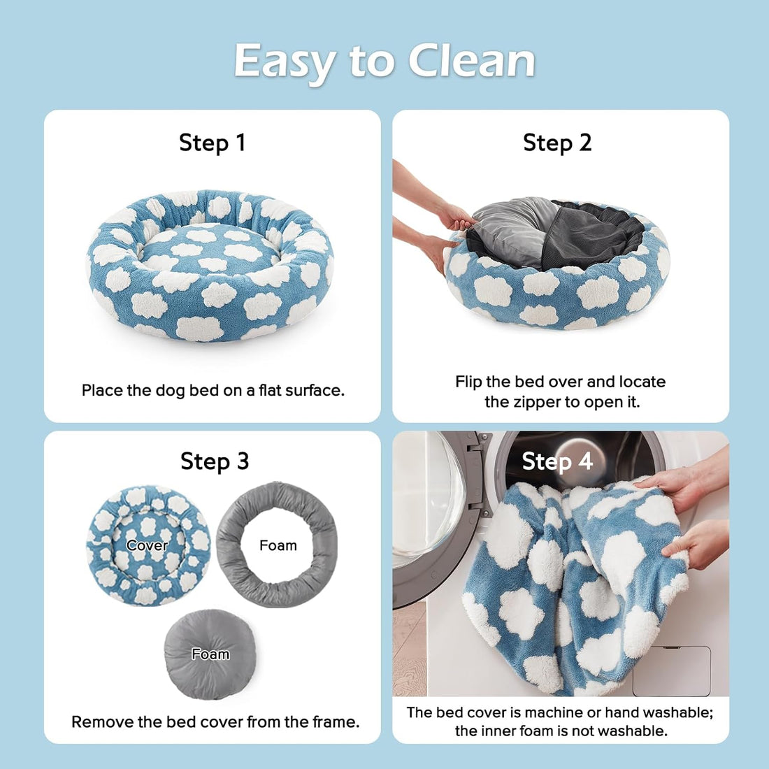 JOEJOY Donut Dog Bed Medium Size Dog