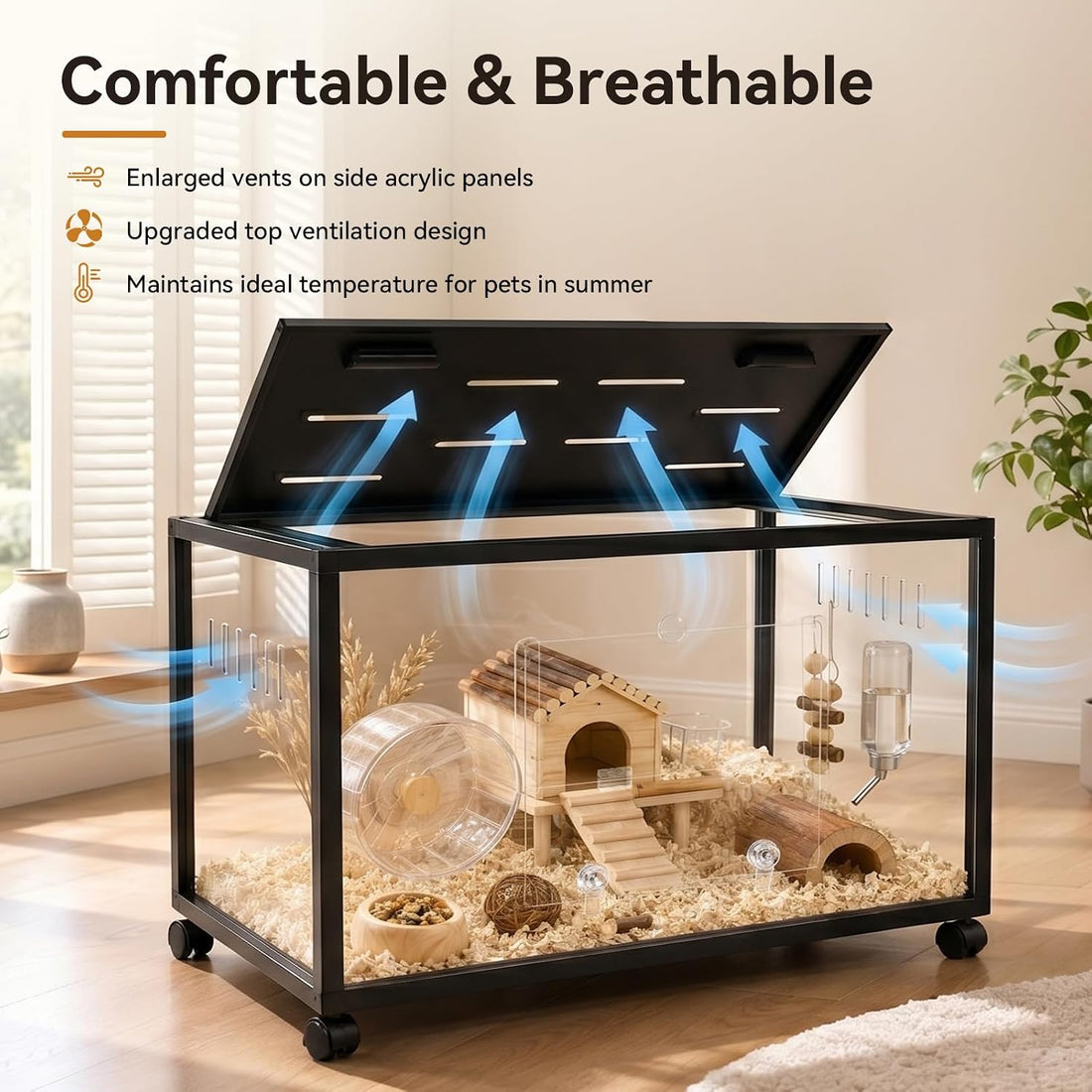 Large Acrylic Metal Hamster Cage 3.0