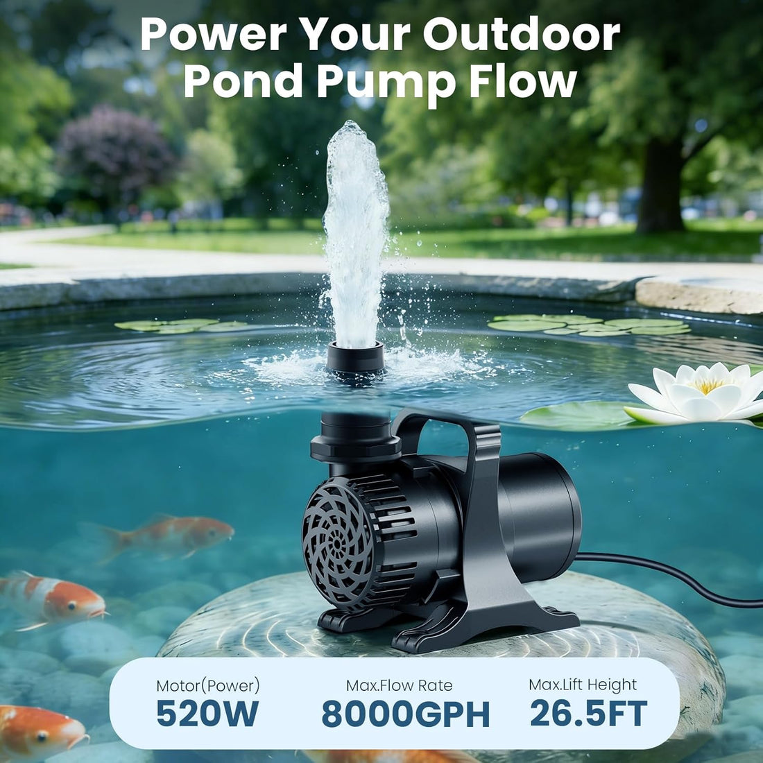 OYO Water 8000 GPH Pond Pump