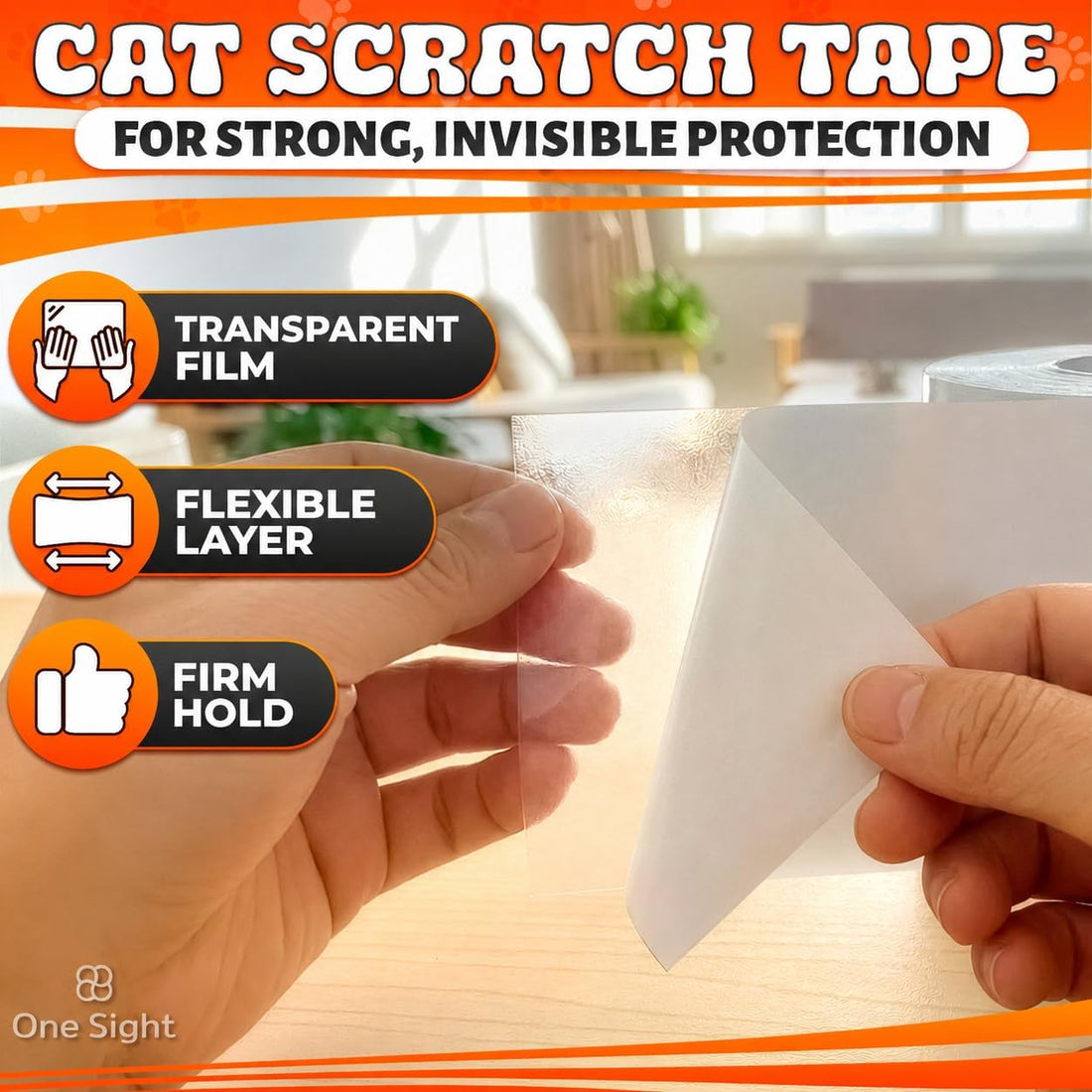 Anti Scratch Cat Tape for Furniture 4" X 30 Yards – PVC Couch