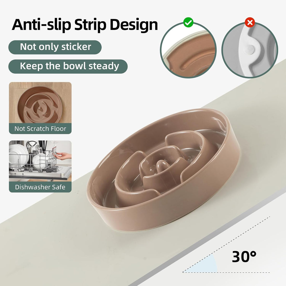 Havniva Elevated Slow Feeder Dog Bowls
