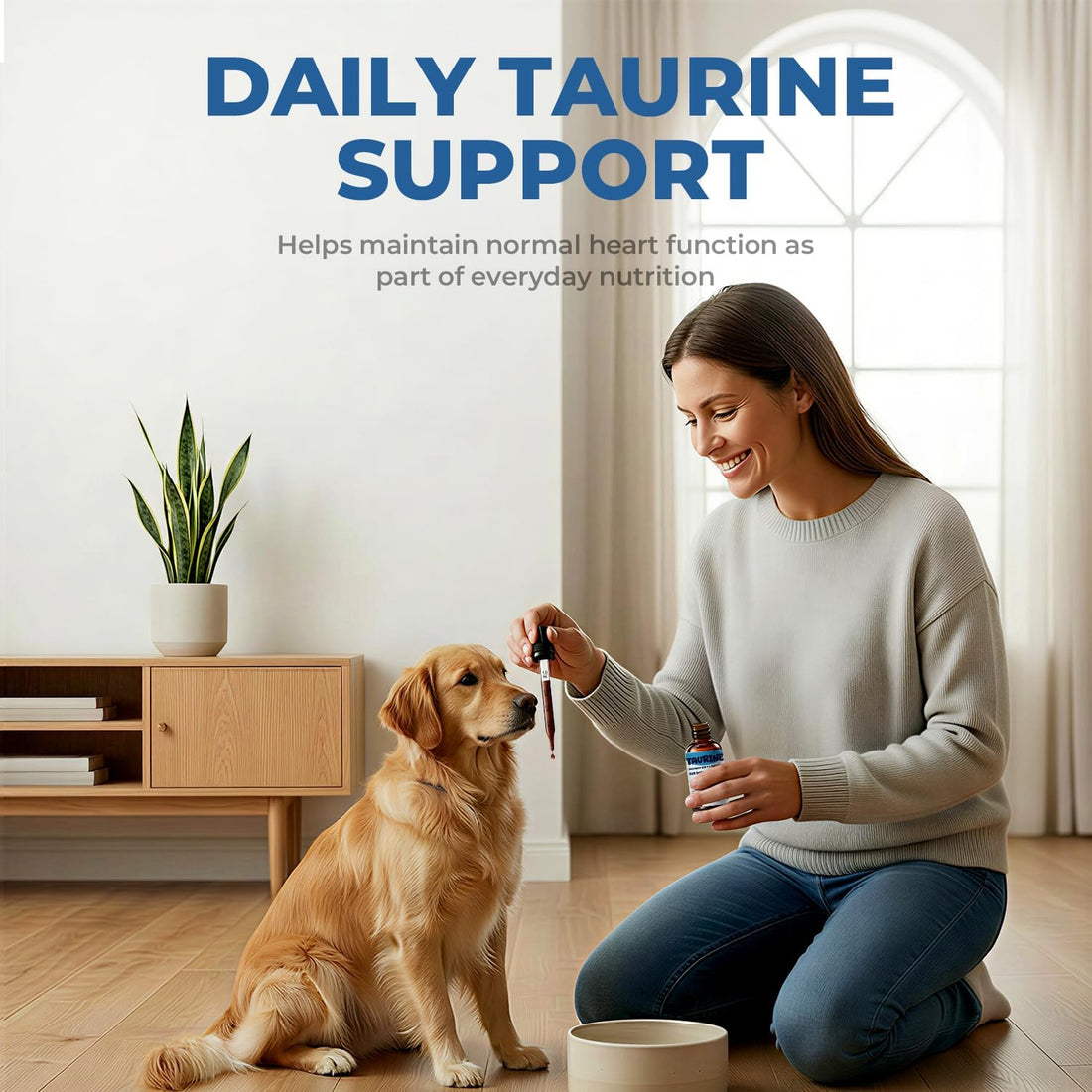 Taurine Supplement for Dogs Liquid Drops with CoQ10 & L-Carnitine