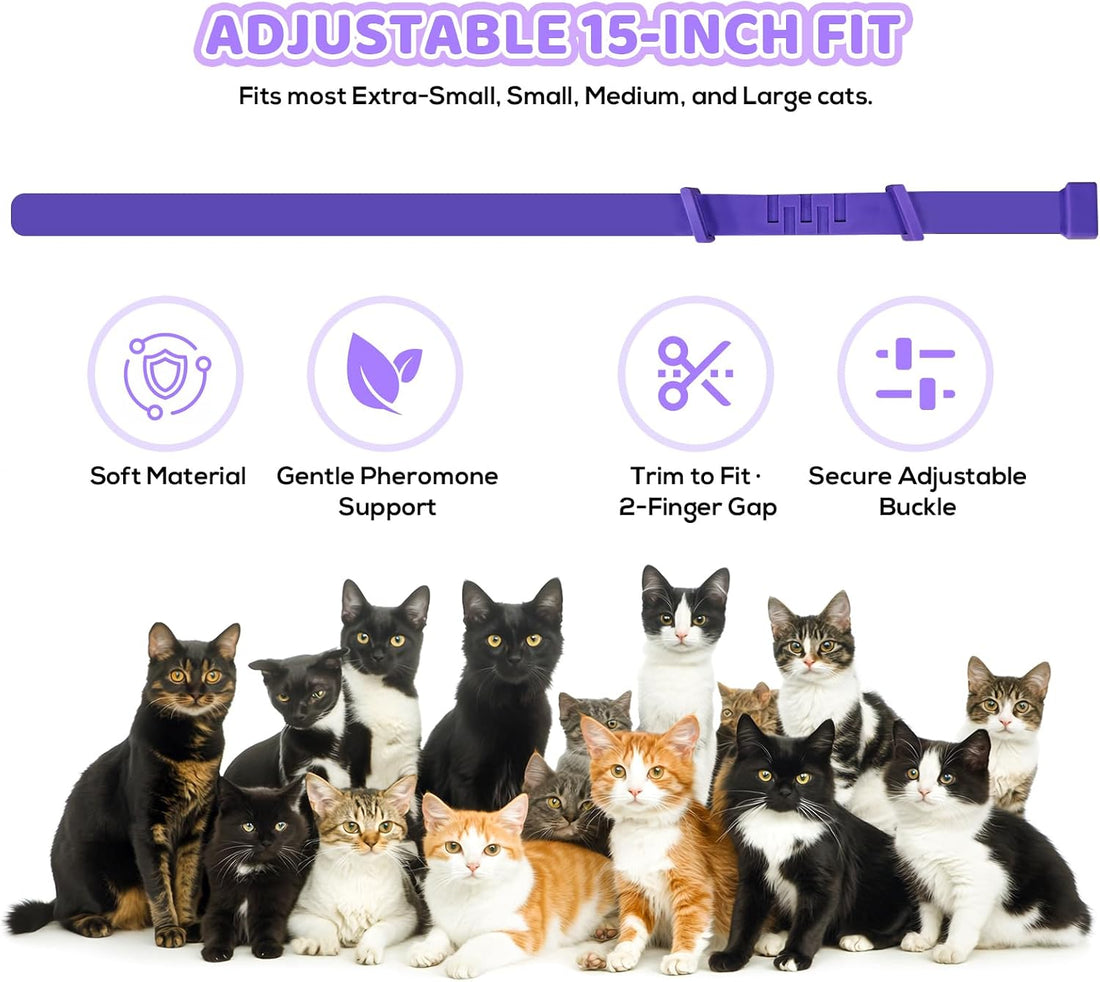 Calming Collar for Cats, 4 Pack Cat Pheromone Collar, 60-Day Each