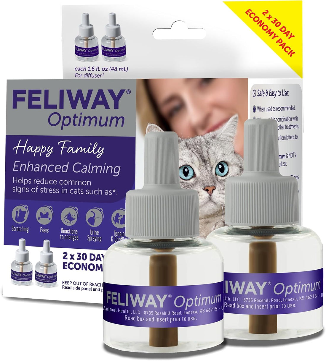 FELIWAY Optimum Cat Calming Diffuser Refill