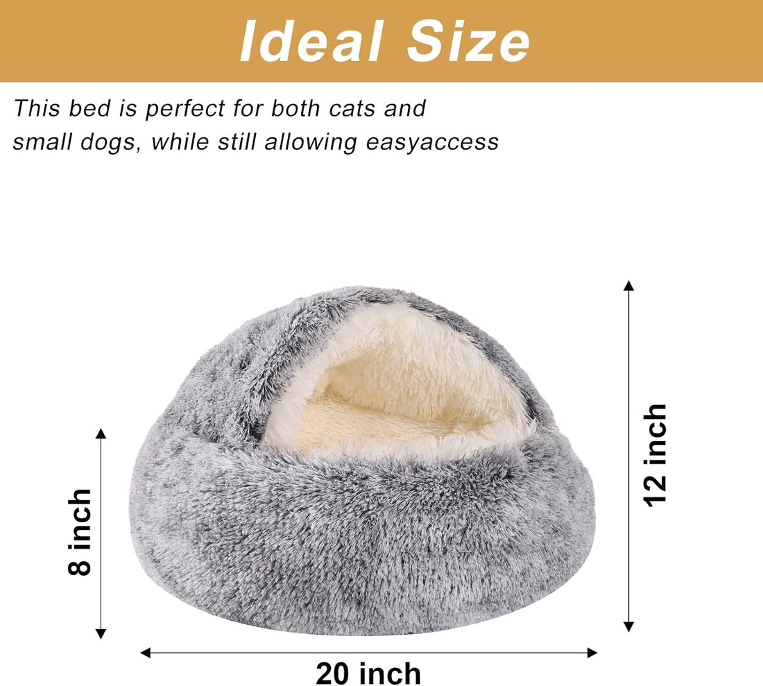 Hooded Dog Bed for Small Dogs, Dog Cave Bed, Nest Dog Beds