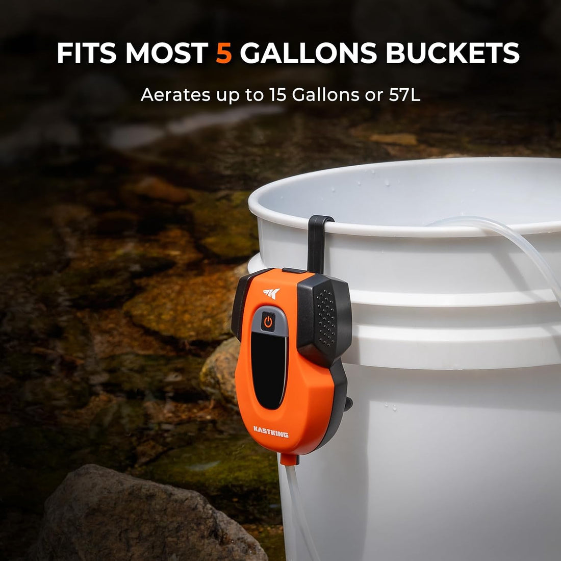 KastKing Li3 Rechargeable Live Bait Aerator Pump & Bubbler with Hang