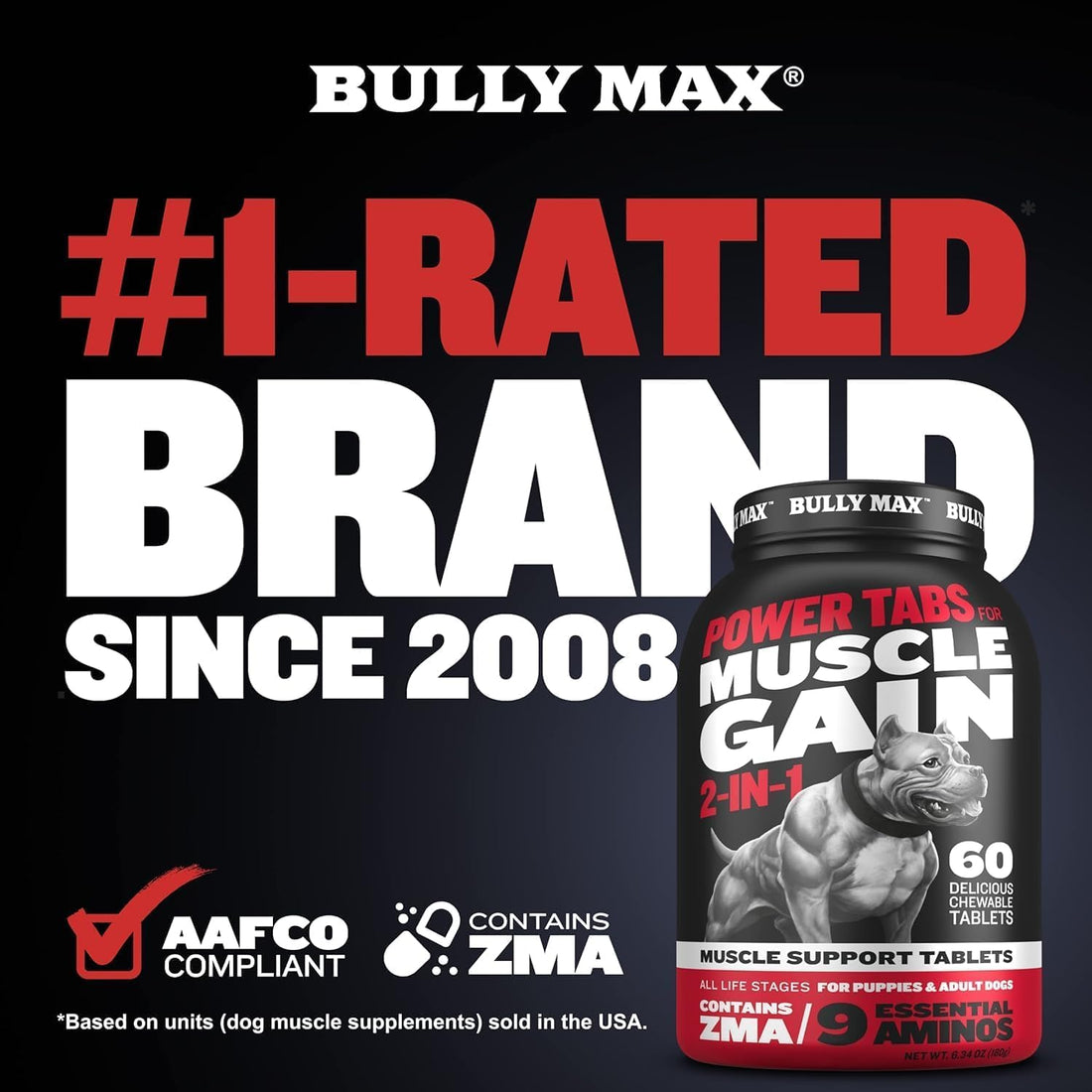 Bully Max Omega-3 Salmon Oil for Dogs + 2-in-1 Muscle Gain Power Tabs