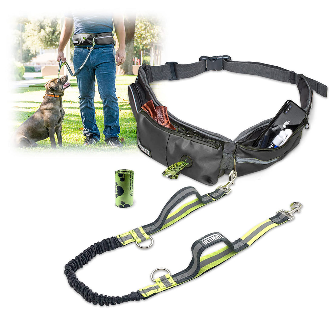 TAKSIN The Ultimate Hands Free Dog Leash System for Walking Running