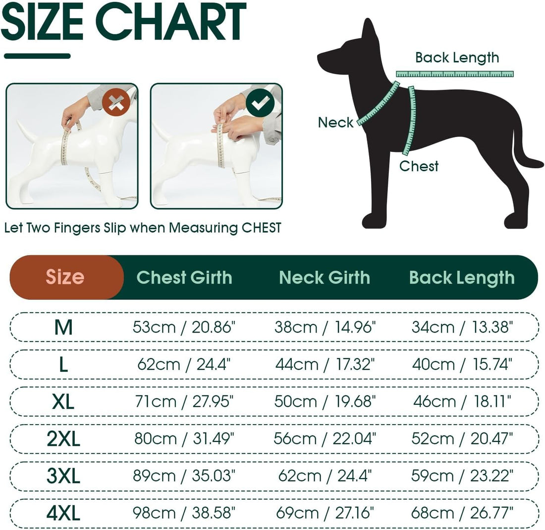 Kuoser Dog Recovery Suit with Anti Licking Rear Leg Sleeve, Green M