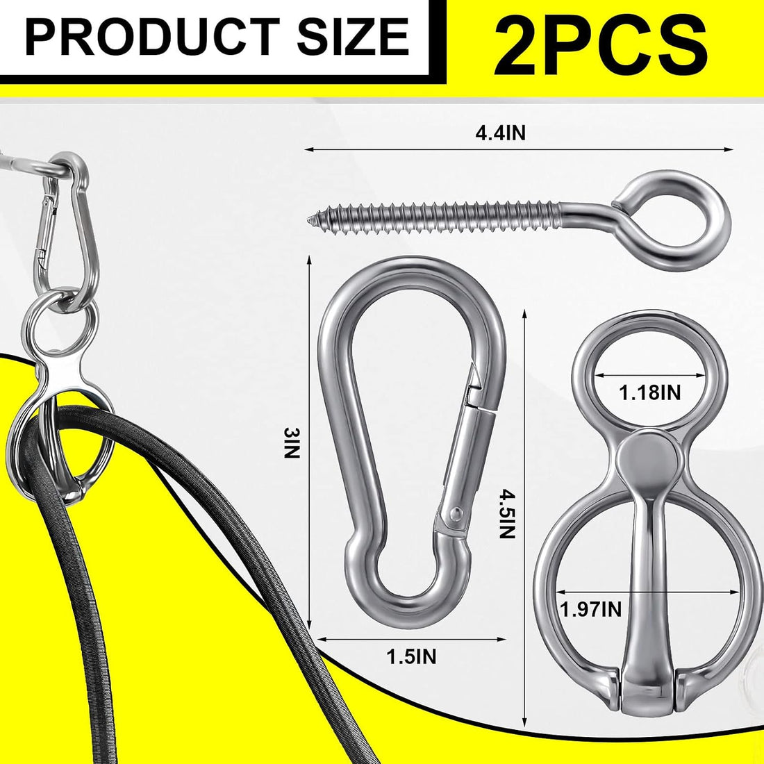 Dunzy 2 Sets Horse Tie Ring, Horse Tack and Supplies Horse Training