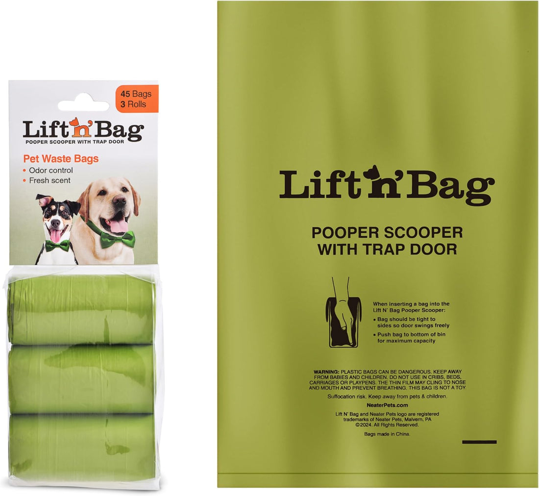 Neater Pets Lift N’ Bag Extra-Capacity Dog Poop Bags Rolls